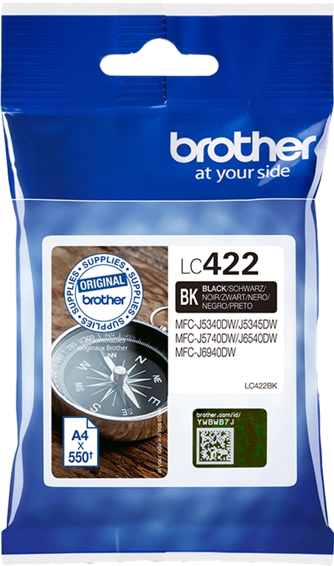 Brother LC-422BK Druckerpatrone Schwarz – Original