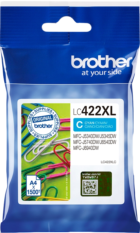 Brother LC-422XLC Druckerpatrone Cyan – Original
