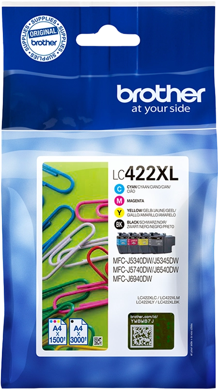 Brother LC422XLVAL Druckerpatrone 4er-Pack – Original