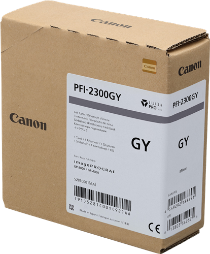 Canon PFI-2300gy Druckerpatrone Grau – Original