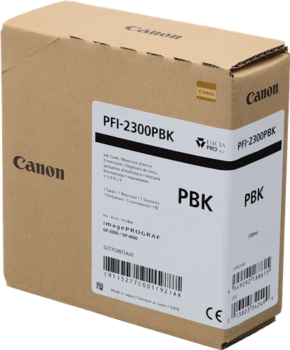 Canon PFI-2300pbk Druckerpatrone Foto Schwarz – Original
