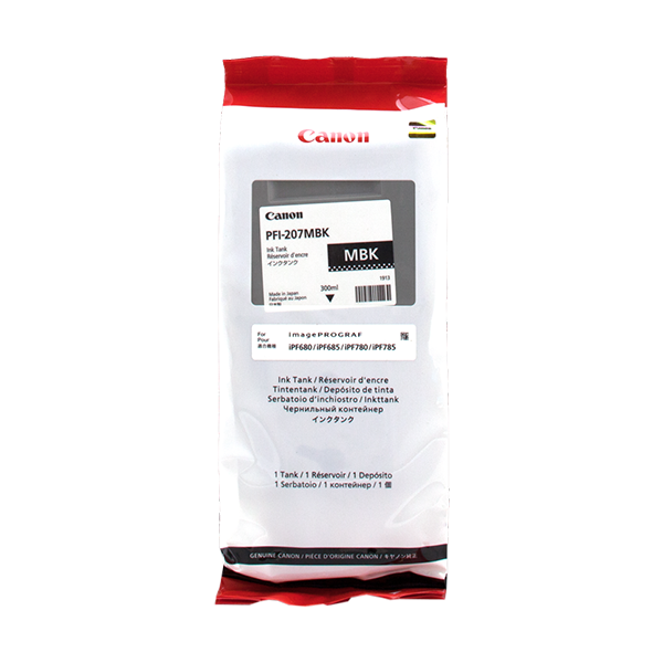 Canon PFI207mbk Druckerpatrone Schwarz (Matt) – Original