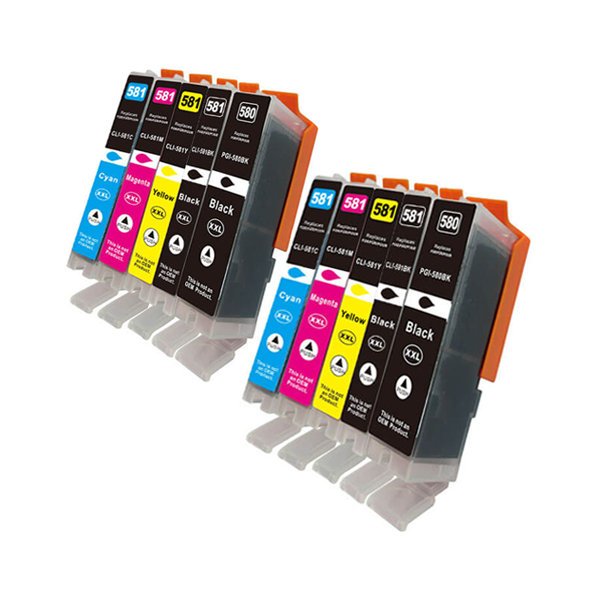 Canon PGI-580 PGBK XXL Druckerpatrone 10er-Pack – kompatibel