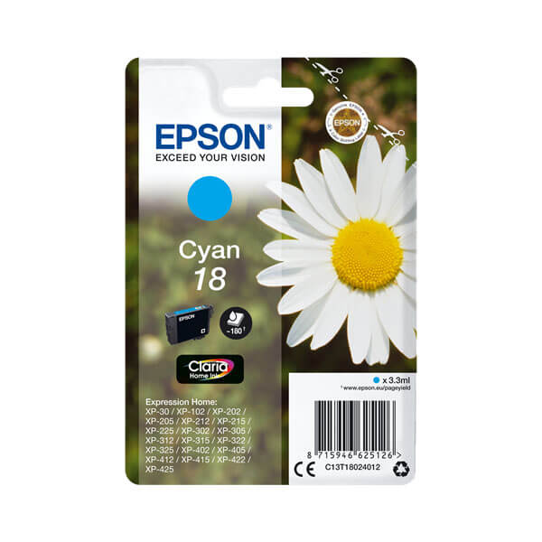 Epson 18 Druckerpatrone Cyan – Original