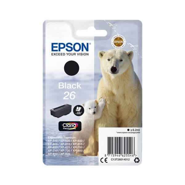 Epson 26 Druckerpatrone Foto Schwarz – Original