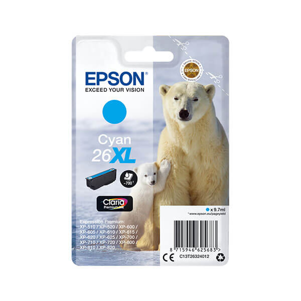 Epson 26XL Druckerpatrone Cyan – Original