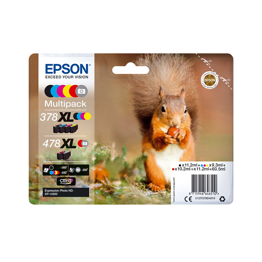 Epson 378XL/478XL Druckerpatrone 6er-Pack – Original