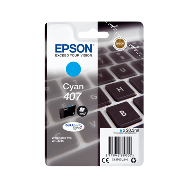 Epson 407 Druckerpatrone Cyan – Original
