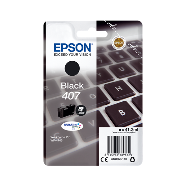 Epson 407 Druckerpatrone Schwarz – Original