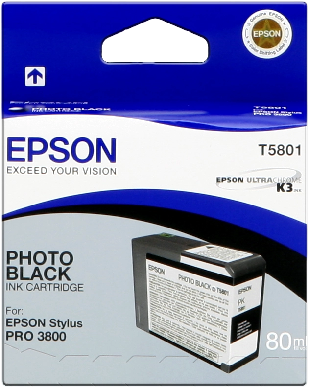 Epson T5801 Druckerpatrone Foto Schwarz – Original