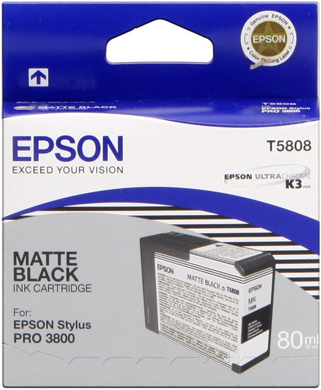Epson T5808 Druckerpatrone Schwarz (Matt) – Original