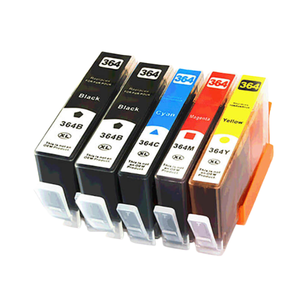 HP 364 XL Druckerpatrone 5er-Pack – kompatibel