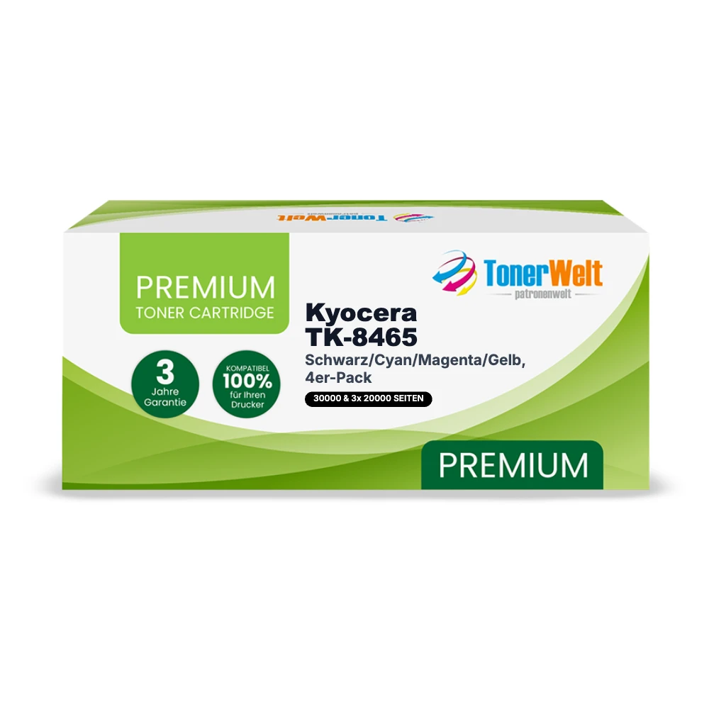 Kyocera TK-8465 Toner Schwarz, Cyan, Magenta, Gelb, 4er-Pack – kompatibel