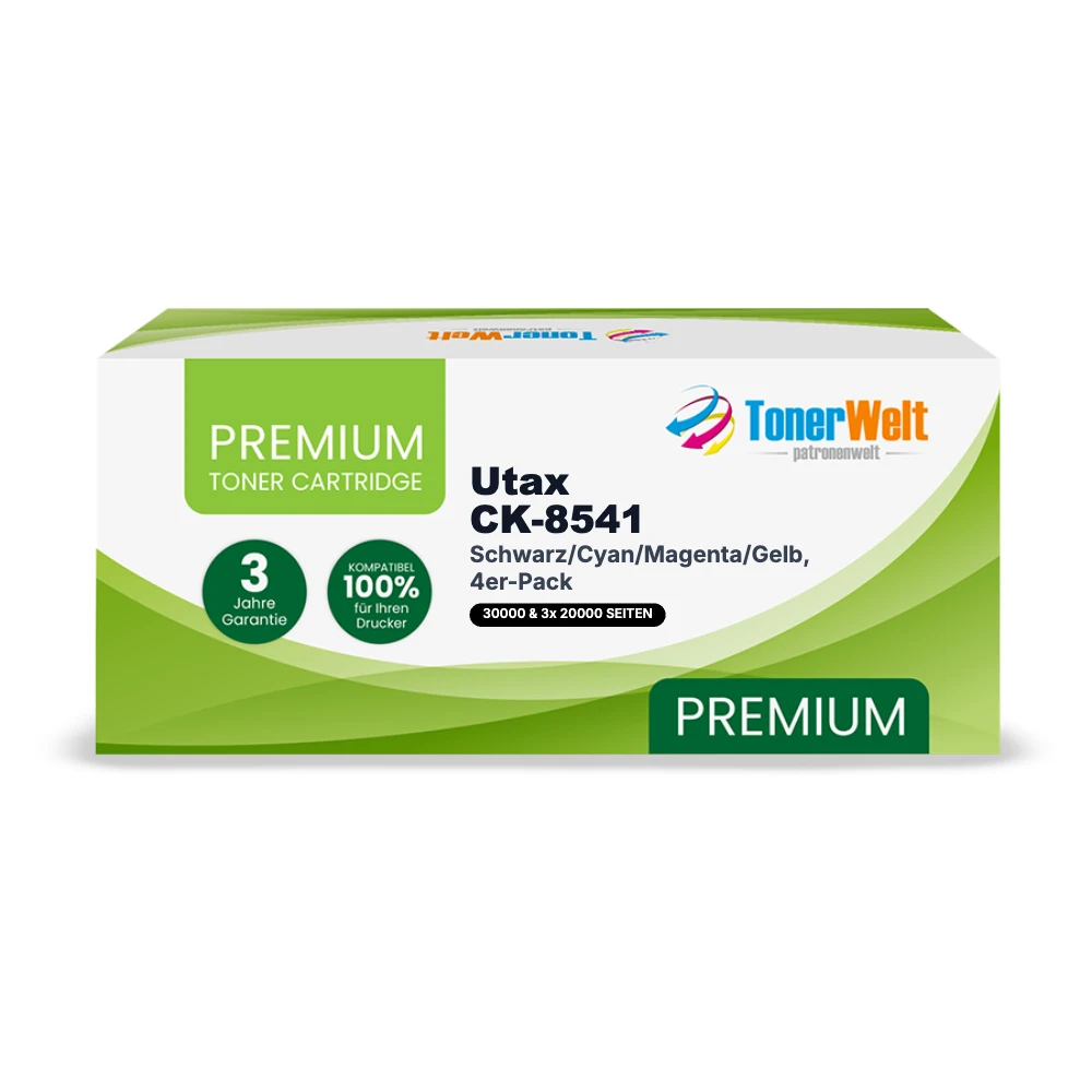 Utax CK-8541 Toner Schwarz, Cyan, Magenta, Gelb, 4er-Pack – kompatibel