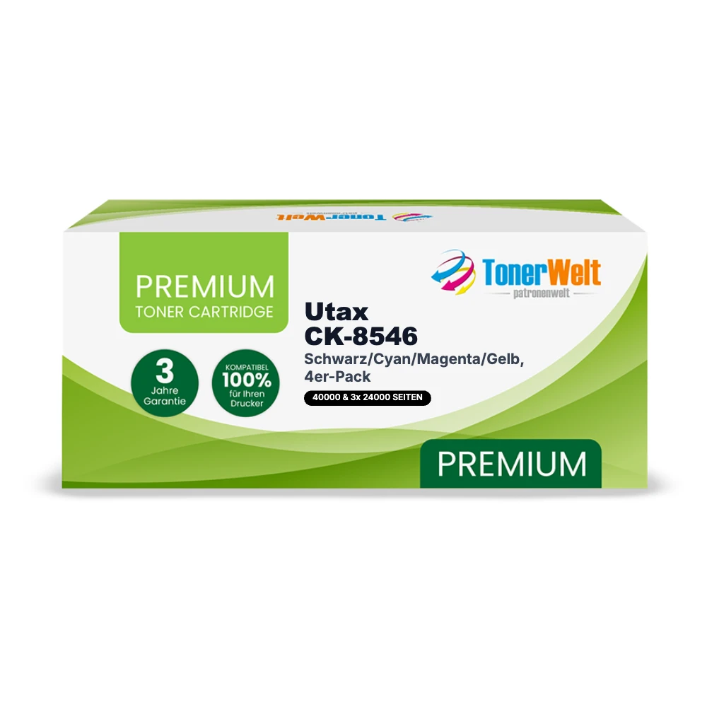 Utax CK-8546 Toner Cyan, Magenta, Gelb, 4er-Pack, Schwarz – kompatibel