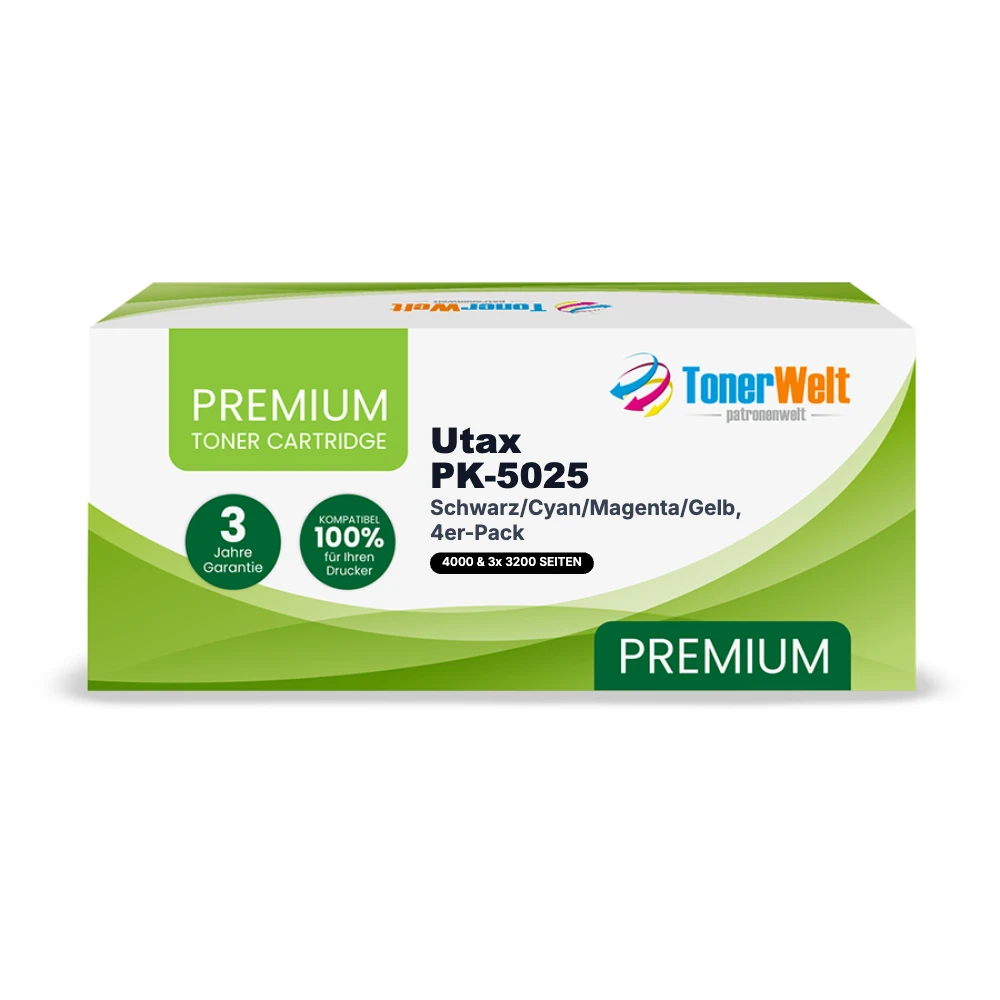 Utax PK-5025 Toner Cyan, Magenta, Gelb, 4er-Pack, Schwarz – kompatibel