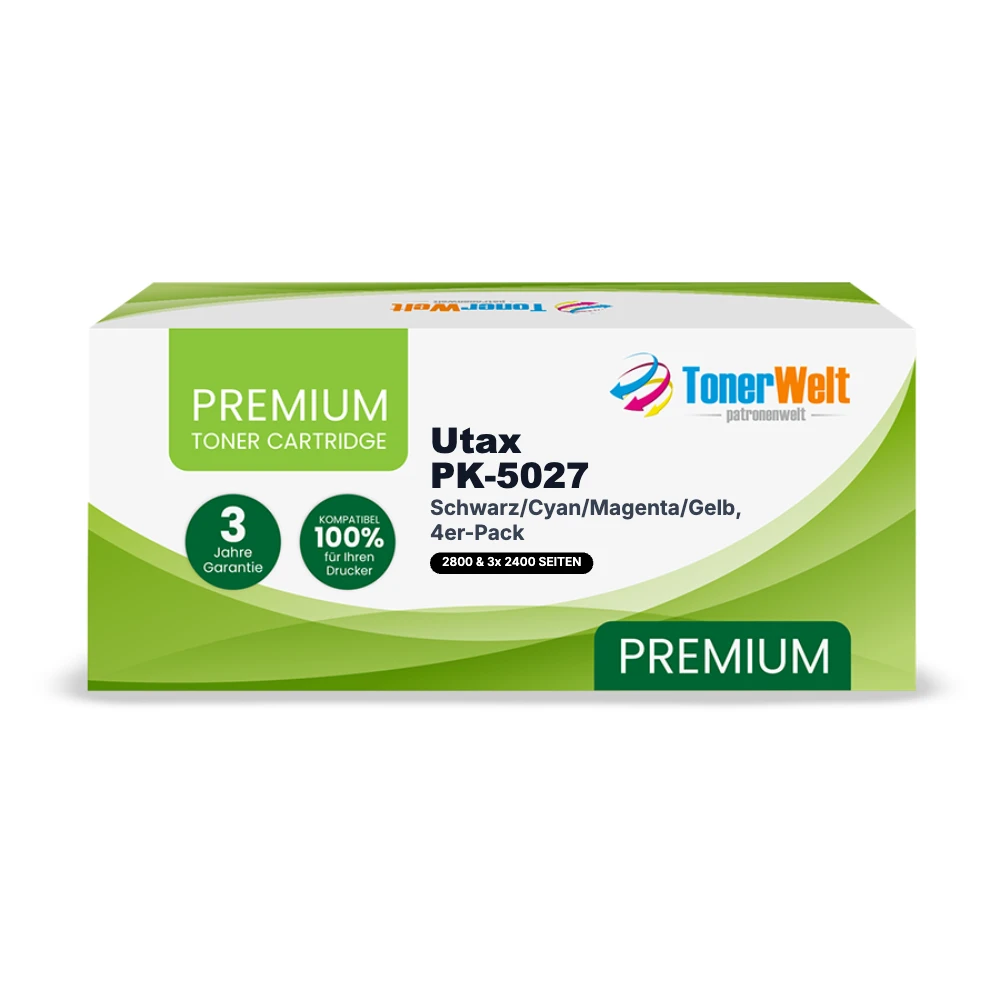 Utax PK-5027 Toner Schwarz, Cyan, Magenta, Gelb, 4er-Pack – kompatibel