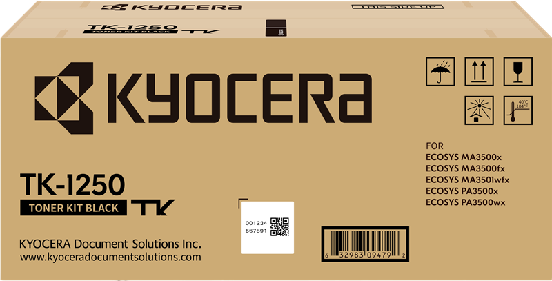 Kyocera TK-1250 Toner Schwarz – Original