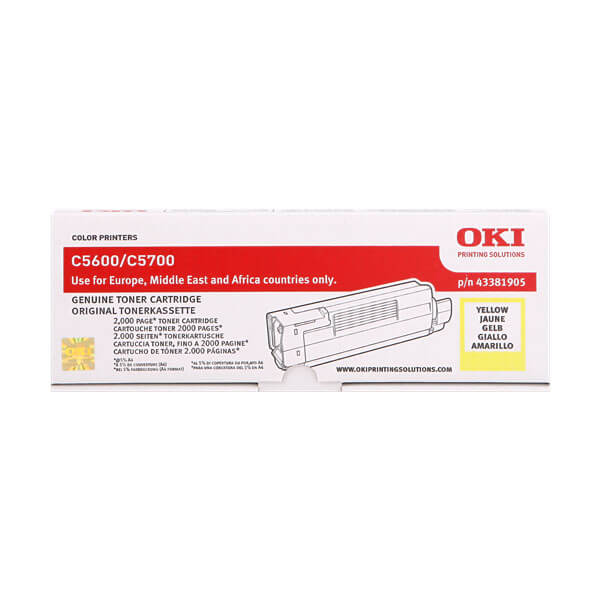 OKI 43381905 Toner Gelb – Original